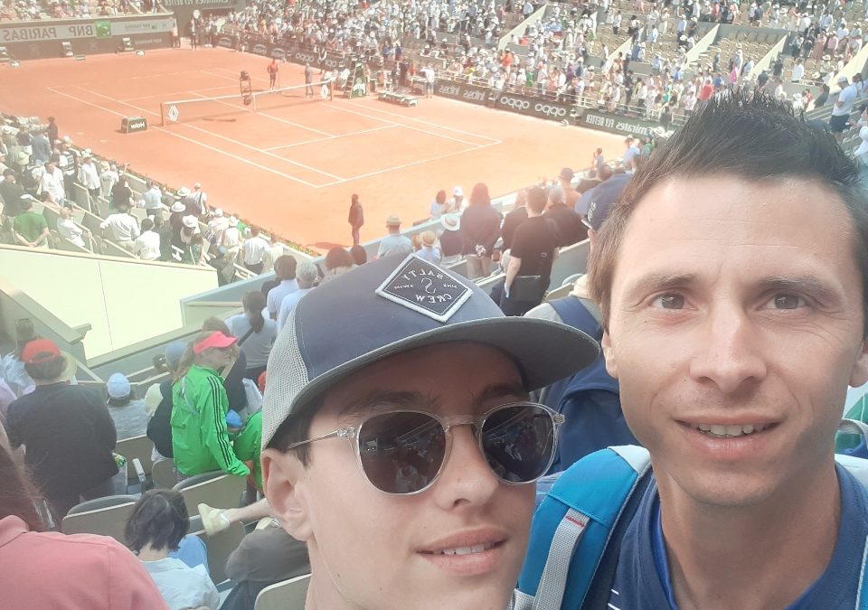 Coach Cyril et Geoffrey à Roland Garros